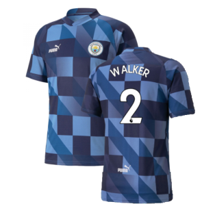 2022-2023 Manchester City Pre-Match Jersey (Blue-Navy) (Walker 2)