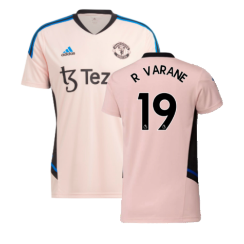 2022-2023 Manchester United Condivo Training Jersey (Pink) (R VARANE 19)
