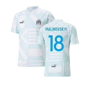 2022-2023 Marseille Pre-Match Jersey (Blue) (Malinovskyi 18)