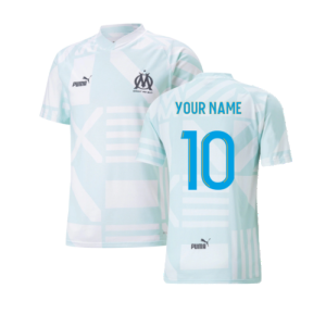 2022-2023 Marseille Pre-Match Jersey (Blue) (Your Name)