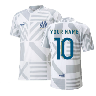 2022-2023 Marseille Pre-Match Jersey (White) (Your Name)