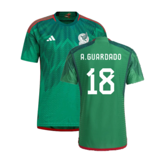 2022-2023 Mexico Authentic Home Shirt (A.GUARDADO 18)