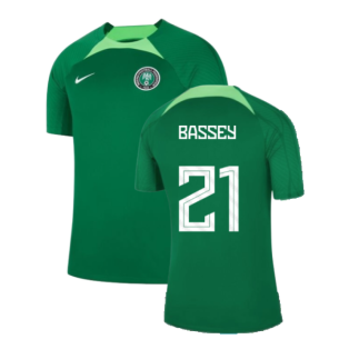 2022-2023 Nigeria Dri-Fit Training Shirt (Green) (Bassey 21)
