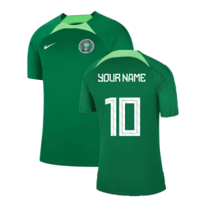 2022-2023 Nigeria Dri-Fit Training Shirt (Green) (Your Name)