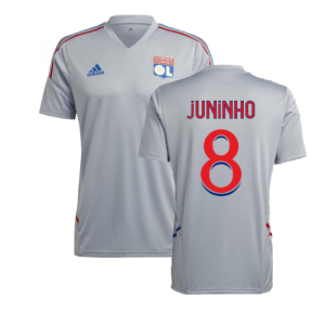 2022-2023 Olympique Lyon Training Jersey (Halo Silver) (JUNINHO 8)