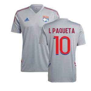 2022-2023 Olympique Lyon Training Jersey (Halo Silver) (L PAQUETA 10)