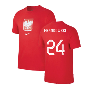 2022-2023 Poland World Cup Crest Tee (Red) (Frankowski 24)