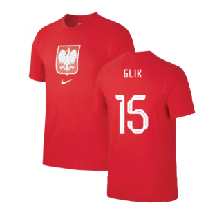 2022-2023 Poland World Cup Crest Tee (Red) (Glik 15)