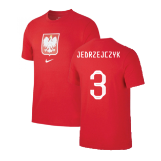 2022-2023 Poland World Cup Crest Tee (Red) (Jedrzejczyk 3)