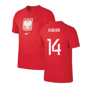 2022-2023 Poland World Cup Crest Tee (Red) (Kiwior 14)