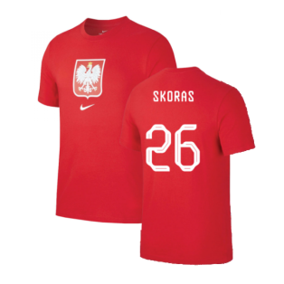 2022-2023 Poland World Cup Crest Tee (Red) (Skoras 26)