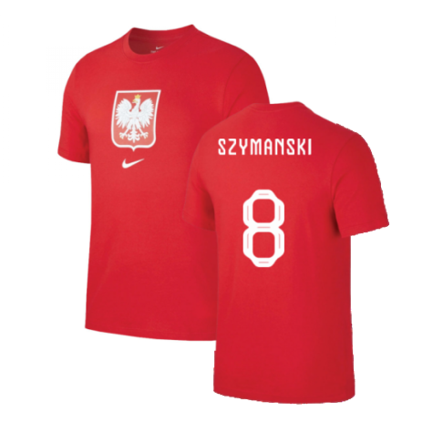 2022-2023 Poland World Cup Crest Tee (Red) (Szymanski 8)