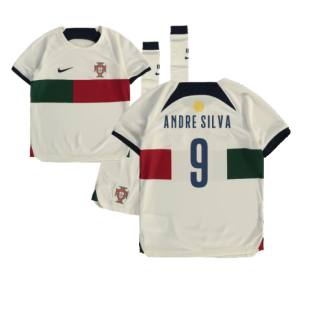 2022-2023 Portugal Away Little Boys Mini Kit (Andre Silva 9)