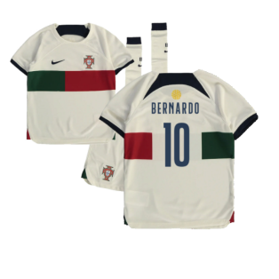 2022-2023 Portugal Away Little Boys Mini Kit (Bernardo 10)