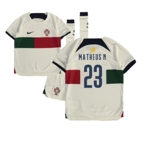2022-2023 Portugal Away Little Boys Mini Kit (Matheus N 23)