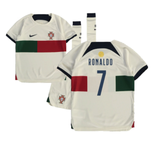 2022-2023 Portugal Away Little Boys Mini Kit (Ronaldo 7)
