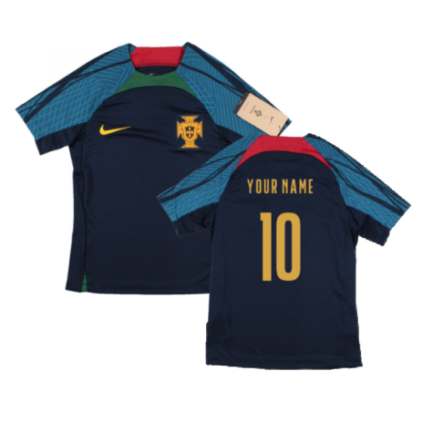 2022-2023 Portugal Dri-Fit Training Shirt (Navy) (Your Name)