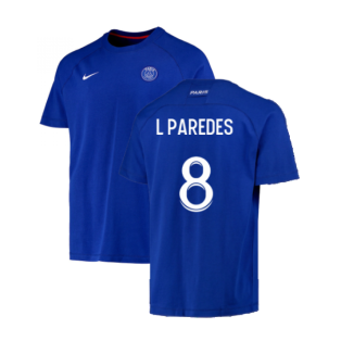 2022-2023 PSG CL Training Shirt (Blue) (L PAREDES 8)