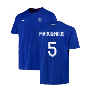 2022-2023 PSG CL Training Shirt (Blue) (MARQUINHOS 5)