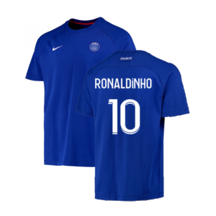 2022-2023 PSG CL Training Shirt (Blue) (RONALDINHO 10)