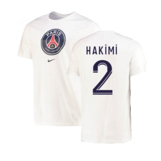 2022-2023 PSG Crest Tee (White) (HAKIMI 2)