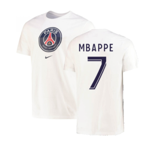 2022-2023 PSG Crest Tee (White) (MBAPPE 7)