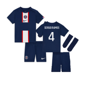 2022-2023 PSG Little Boys Home Kit (SERGIO RAMOS 4)
