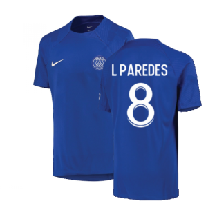 2022-2023 PSG Strike Training Shirt (Blue) - Kids (L PAREDES 8)