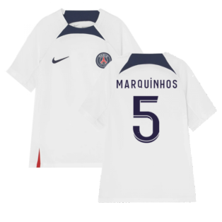 2022-2023 PSG Training Shirt (White) - Kids (MARQUINHOS 5)