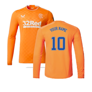 2022-2023 Rangers Home Goalkeeper Shirt (Orange) (Your Name)