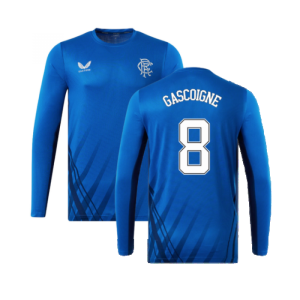 2022-2023 Rangers Long Sleeve Training Tee (Blue) (GASCOIGNE 8)