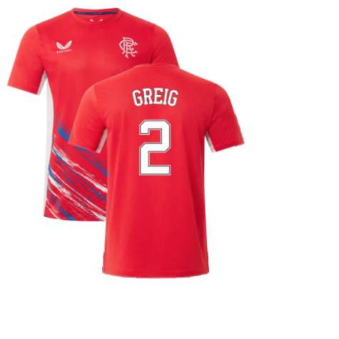 2022-2023 Rangers Matchday Short Sleeve T-Shirt (Red) (GREIG 2)