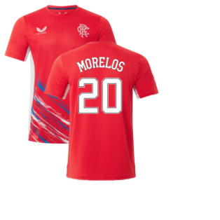 2022-2023 Rangers Matchday Short Sleeve T-Shirt (Red) (MORELOS 20)
