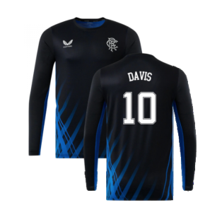 2022-2023 Rangers Training Long Sleeve Tee (Black) (DAVIS 10)