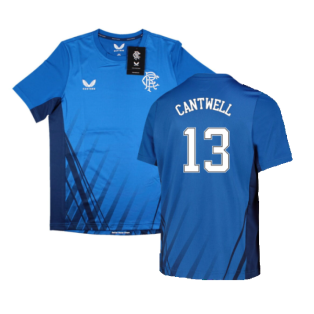 2022-2023 Rangers Training Short Sleeve T-Shirt (Blue) - Kids (Cantwell 13)