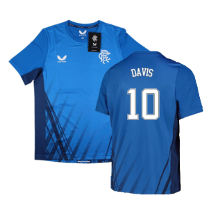 2022-2023 Rangers Training Short Sleeve T-Shirt (Blue) - Kids (DAVIS 10)