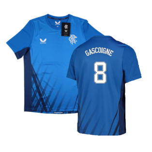 2022-2023 Rangers Training Short Sleeve T-Shirt (Blue) - Kids (GASCOIGNE 8)