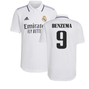 2022-2023 Real Madrid Authentic Home Shirt (BENZEMA 9)
