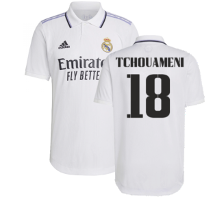 2022-2023 Real Madrid Authentic Home Shirt (TCHOUAMENI 18)