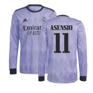 2022-2023 Real Madrid Authentic Long Sleeve Away Shirt (ASENSIO 11)