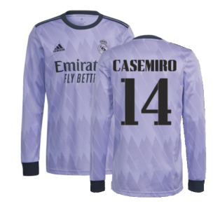 2022-2023 Real Madrid Authentic Long Sleeve Away Shirt (CASEMIRO 14)