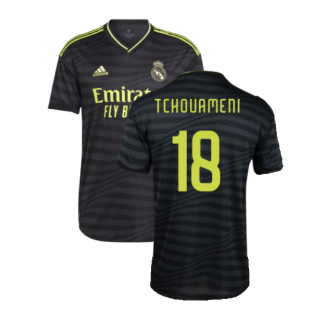 2022-2023 Real Madrid Authentic Third Shirt (TCHOUAMENI 18)
