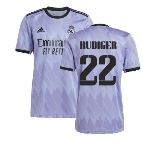2022-2023 Real Madrid Away Shirt (RUDIGER 22)  2022-2023 Real Madrid Away Shirt (RUDIGER 22)