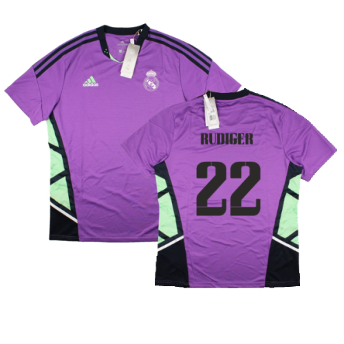 2022-2023 Real Madrid Condivo 22 Training Jersey (Purple) (RUDIGER 22)  2022-2023 Real Madrid Condivo 22 Training Jersey (Purple) (RUDIGER 22)