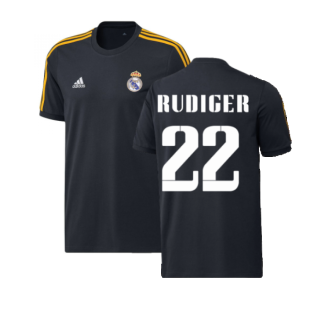 2022-2023 Real Madrid DNA 3S Tee (Navy) (RUDIGER 22)