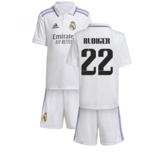 2022-2023 Real Madrid Home Mini Kit (RUDIGER 22)