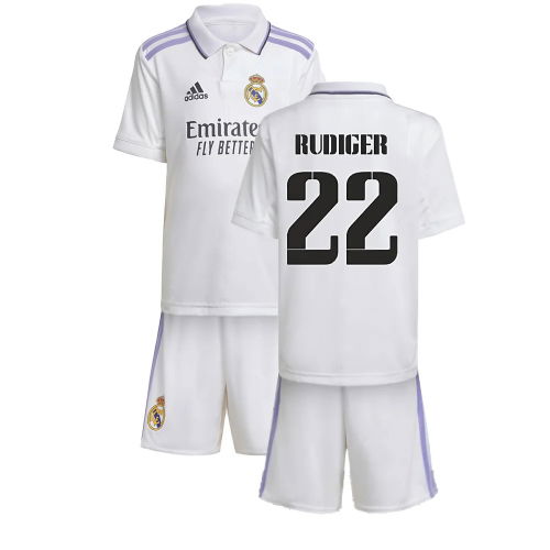2022-2023 Real Madrid Home Mini Kit (RUDIGER 22) 2022-2023 Real Madrid Home Mini Kit (RUDIGER 22)