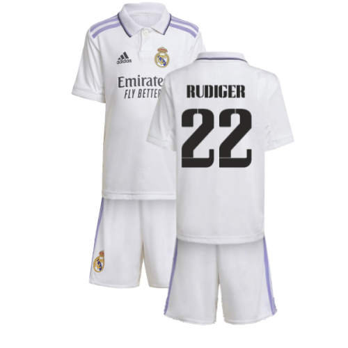 2022-2023 Real Madrid Home Mini Kit (RUDIGER 22) 2022-2023 Real Madrid Home Mini Kit (RUDIGER 22)