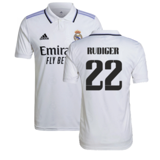 2022-2023 Real Madrid Home Shirt (RUDIGER 22)