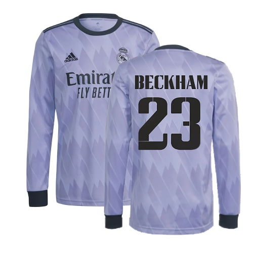 2022-2023 Real Madrid Long Sleeve Away Shirt (BECKHAM 23) 2022-2023 Real Madrid Long Sleeve Away Shirt (BECKHAM 23)